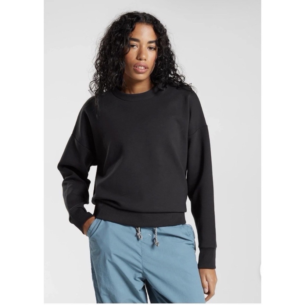 Gymshark Women's Retake Sweat‎ Crew Sweatshirt in Black Size Small - Picture 2 of 7